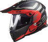 LS2 MX436 Pioneer Evo Adventurer Matt Black Red Helmet