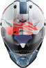 LS2 MX436 Pioneer Evo Evolve Matt White Cobalt Blue Helmet
