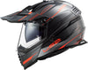 LS2 MX436 Pioneer Evo Knight Gloss Titanium Orange Helmet