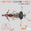MOTOTECH Hexapod Bungee Tie down System  32" 80cms Grey Orange