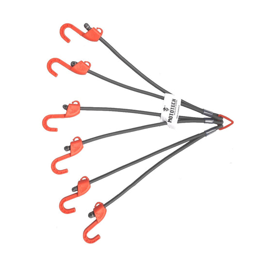 MOTOTECH Hexapod Bungee Tie down System  32" 80cms Grey Orange