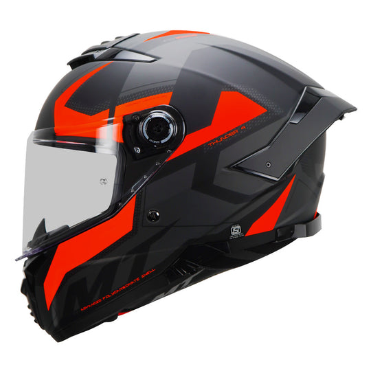 MT Thunder 4 SV Valiant Matt Fluro Orange Helmet