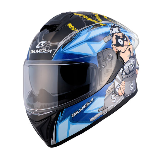 Bilmola Nex Polizia Gloss Black Blue Helmet