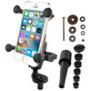RAM Mounts Fork Stem Mount with Short Double Socket Arm & Universal RAM® X-Grip® Cell/iPhone Cradle, Mobile Mounts, RAM Mount, Moto Central