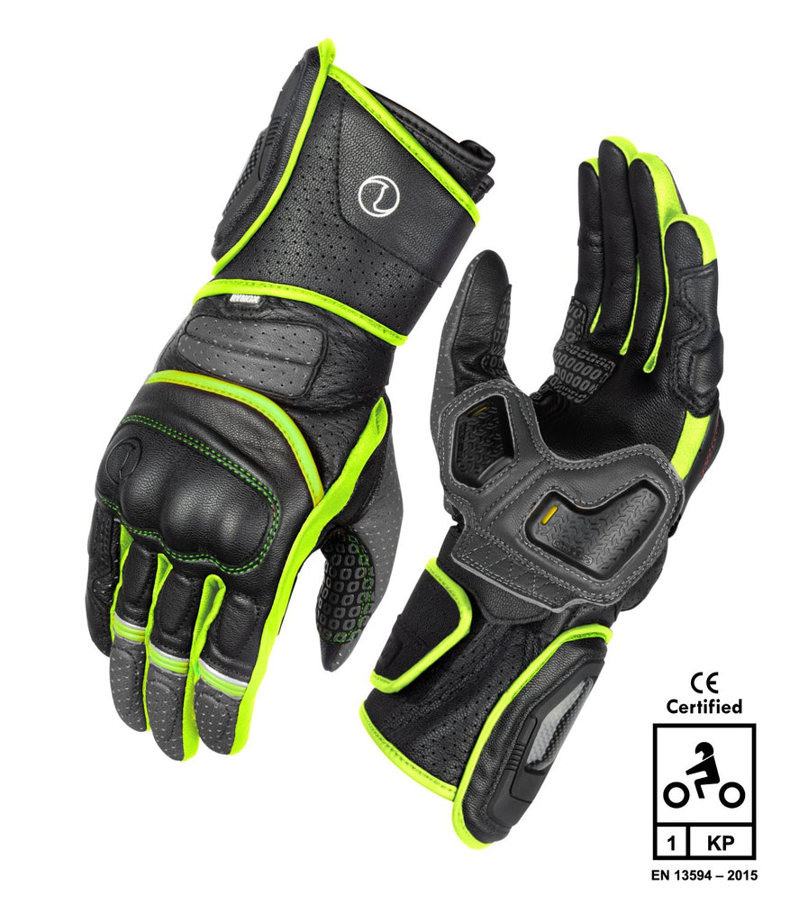 Rynox Storm Evo 2 Gloves (Hi Viz Green Black)