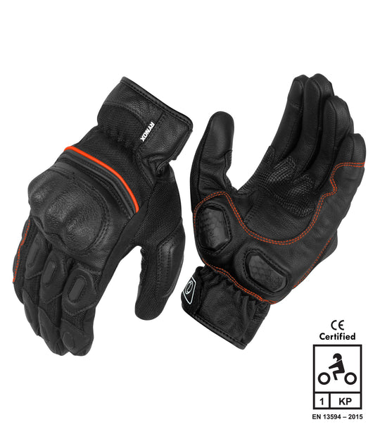 Rynox Tornado Pro 3 Gloves (Black Orange)