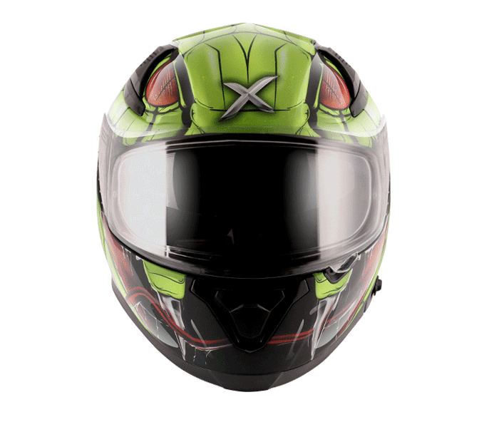 AXOR Apex Venomous Black Neon Green Helmet, Full Face Helmets, AXOR, Moto Central