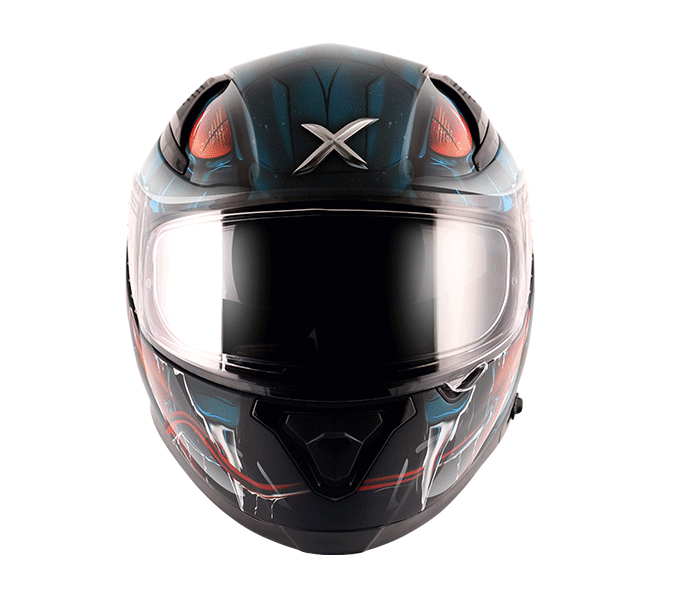 AXOR Apex Venomous Black Blue Helmet, Full Face Helmets, AXOR, Moto Central