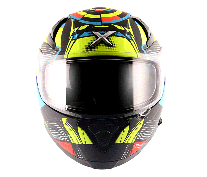 AXOR Apex Vivid Black Neon Yellow Helmet, Full Face Helmets, AXOR, Moto Central