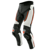 Dainese Alpha Perforated Leather Pants White Black Fluro Red