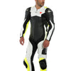 Dainese Assen 2 One Piece Suit Perforated Leather Black White Fluro Yellow