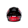 SMK Stellar Sports Samurai Gloss Black Grey Red (GL263) Helmet