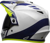 Bell MX-9 Adventure MIPS-Equipped DASH White Blue Hi-Viz Helmet, Full Face Helmets, BELL, Moto Central