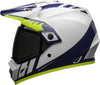 Bell MX-9 Adventure MIPS-Equipped DASH White Blue Hi-Viz Helmet, Full Face Helmets, BELL, Moto Central