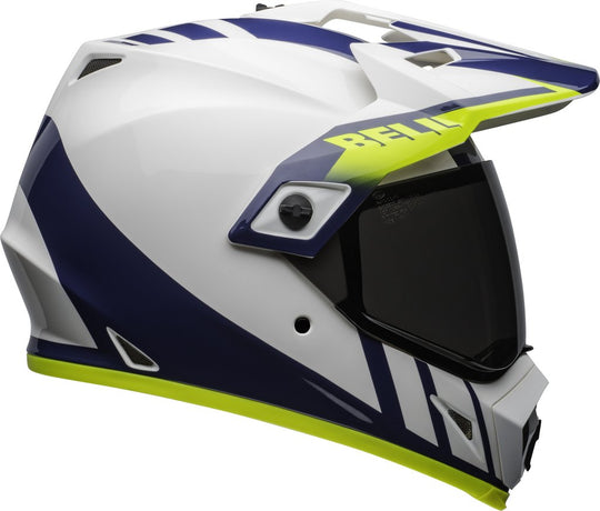 Bell MX-9 Adventure MIPS-Equipped DASH White Blue Hi-Viz Helmet