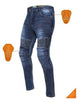 Bikeratti Steam Pro Lady Denim Jeans with D3O Armour (Blue)