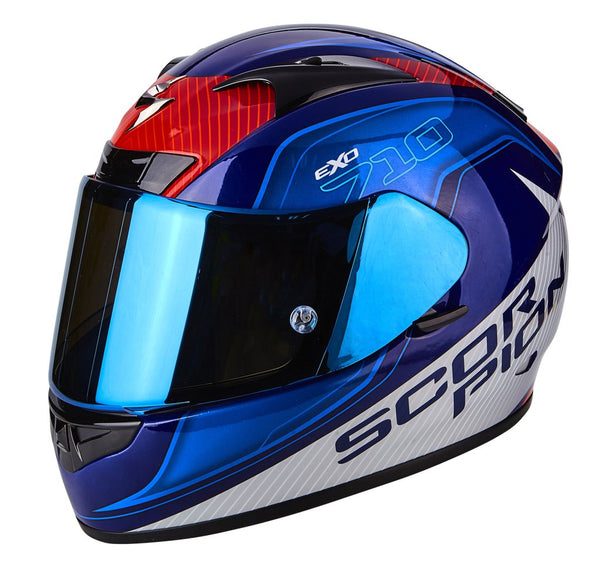 SCORPION EXO 710 Air Mugello Gloss Blue White Moto Central