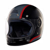 Royal Enfield FF Drifter V2 Big Stripe Gloss Black Helmet