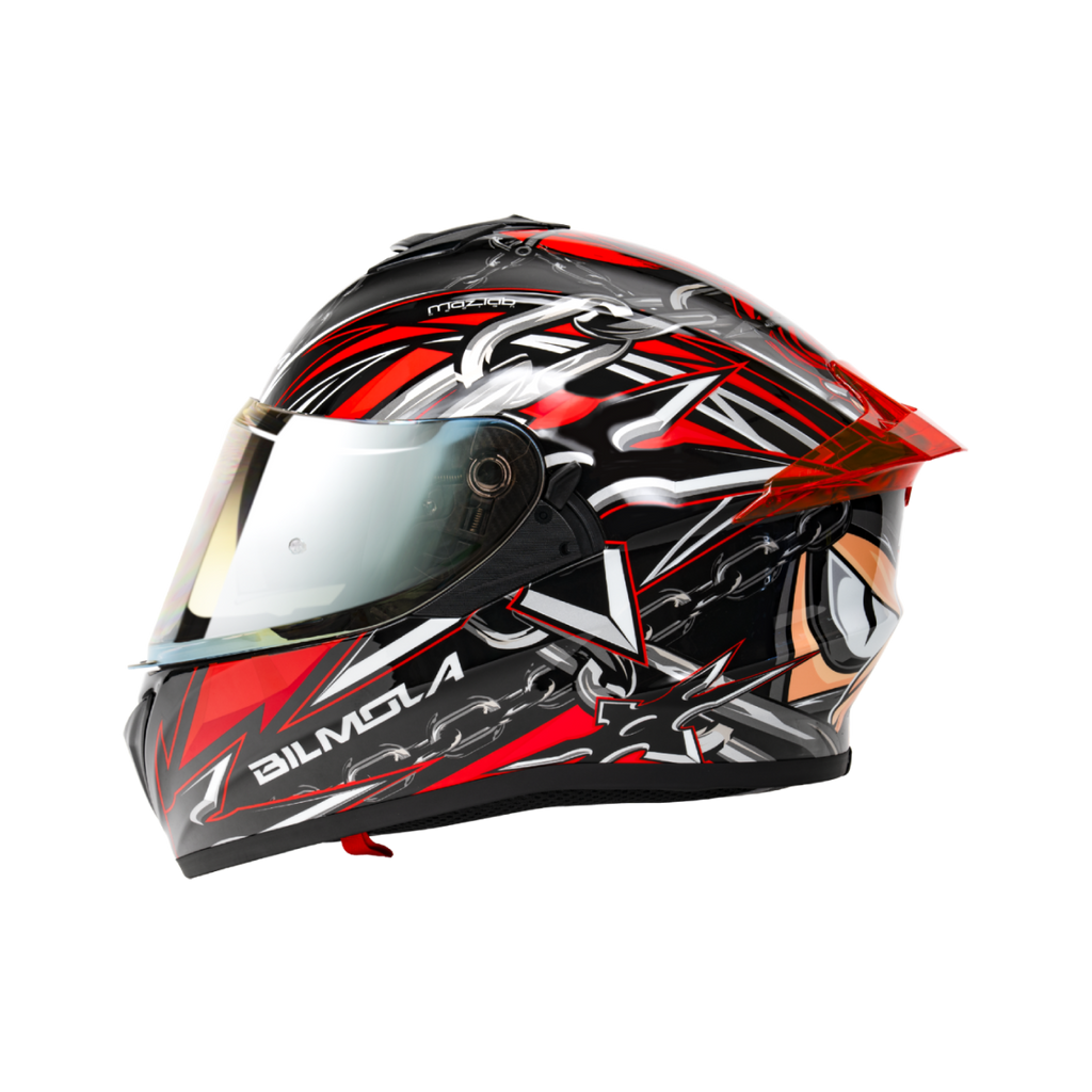 Bilmola Nex Ninja Gloss Black Red Helmet