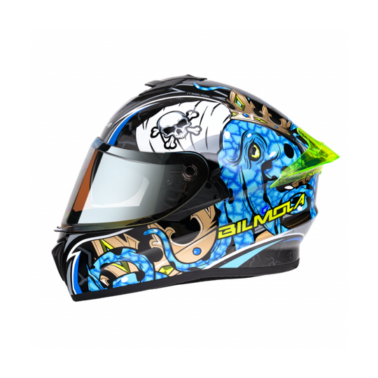 Bilmola Nex Octo Gloss Black Blue Helmet