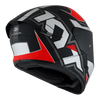 KYT TT Course Electron Matt Grey Red Helmet