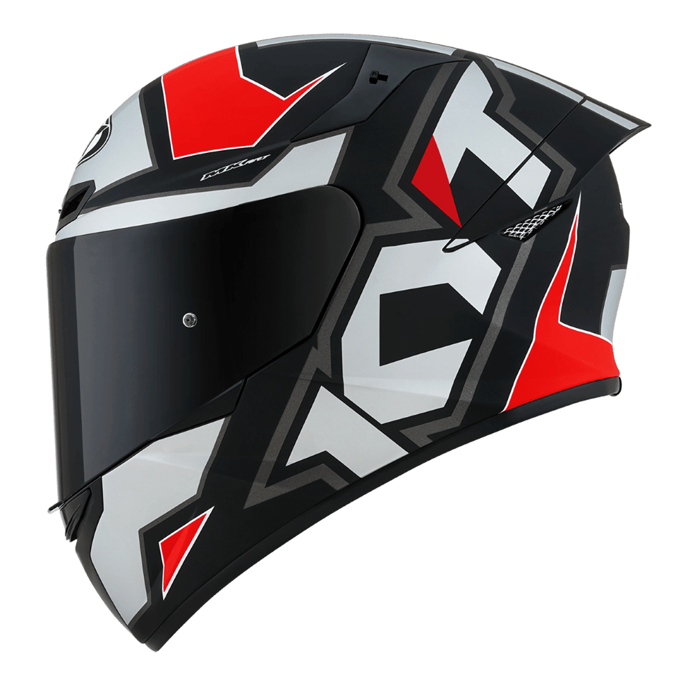 KYT TT Course Electron Matt Grey Red Helmet
