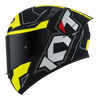 KYT TT Course Electron Matt Black Yellow Helmet