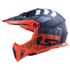 LS2 MX437 Fast Evo Xcode Matt Fluro Orange Blue Helmet