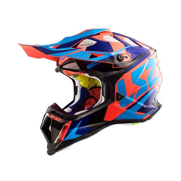 LS2 MX 470 Subverter Nimble Matt Black Blue Orange Helmet