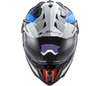 LS2 MX701 EXPLORER Carbon Frontier Gloss Black Blue Helmet