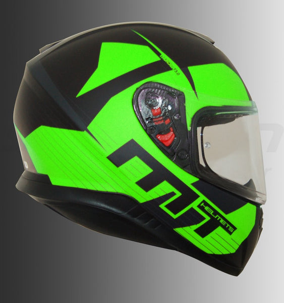 thumbnail image 2 of MT Thunder 3 SV Full Face Motorcycle Helmet – Trace Green/Black Matt, With Sun Visor 2 of 6
