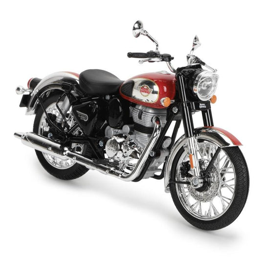 Royal Enfield Classic 350 Chrome Scale Model 1:12 Chrome (Red)