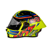 SMK Stellar Sports Graffiti Gloss Yellow Red Orange (GL437) Helmet