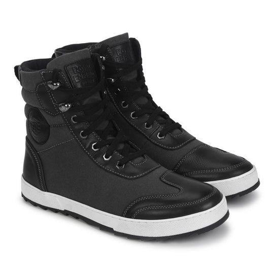 Royal Enfield Sturdy Leather Riding Boots (Grey)