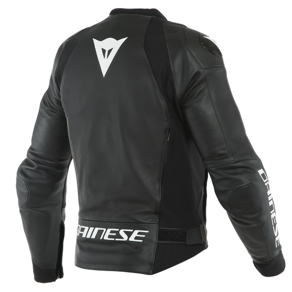 Dainese Sport Pro Leather Jacket Perforated (Black White)– Moto