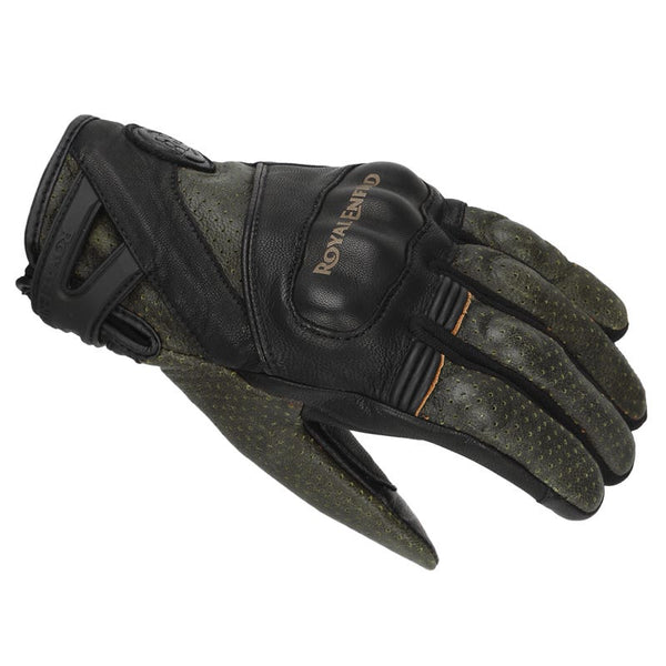 Royal Enfield Stalwart Riding Gloves (Black Olive) Moto Central