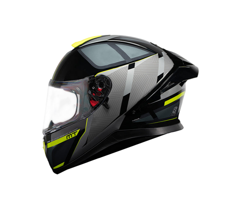 MT Thunder 3 SV Spoiler Nova B62 Gloss Black Grey Neon Yellow Helmet