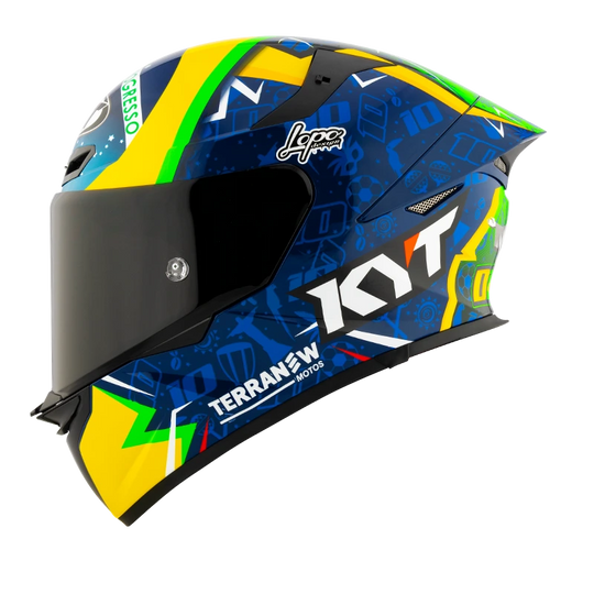 KYT TT Revo Diogo Moreira 2024 Replica Gloss Blue Helmet