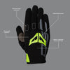 DSG Alpha Air Riding Gloves (Black Yellow Fluro)