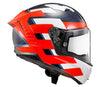 LS2 FF805 THUNDER Carbon GP Alliance Gloss Red Blue White Helmet (FIM Certified)