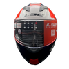 LS2 FF320 Stream Evo Letalis Grey Red White Gloss Helmet (D Ring)