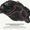 Viaterra Holeshot Pro Semi Gauntlet Motorcycle Riding Gloves (Red)