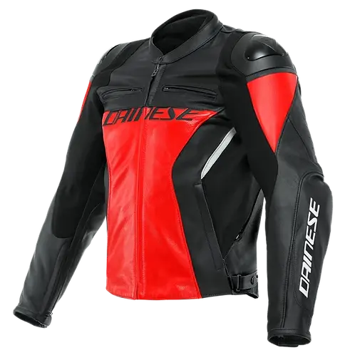 Dainese Racing 4 Leather Jacket (Lava Red Black)