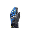 Dainese Carbon 4 Short Leather Gloves (Racing Blue Black Fluro Yellow)