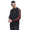 Dainese Sweater Stripes (Black Fluro Red) - Moto Central