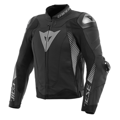 Dainese Super Speed 4 Leather Jacket (Black Matt Charcoal Grey)