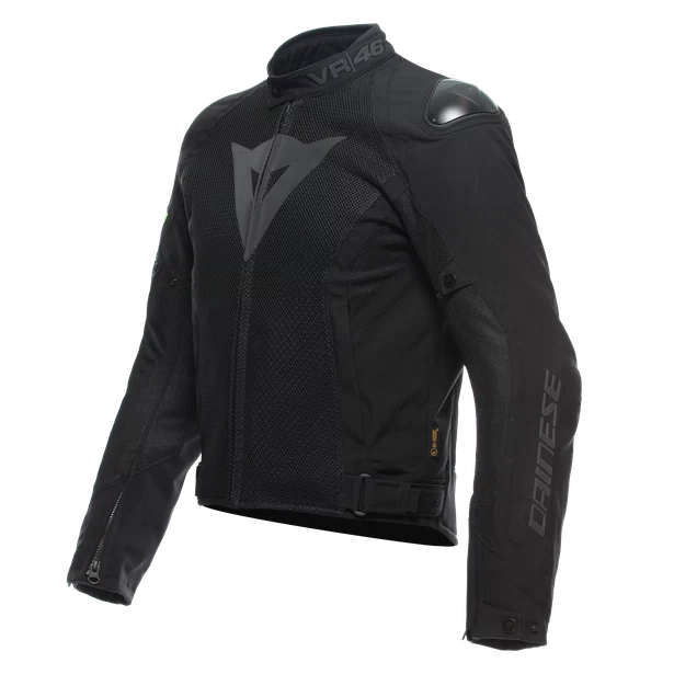 Dainese VR46 Wetlap Air D Dry Jacket (Black Fluro Yellow) - Moto Central