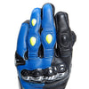 Dainese Carbon 4 Short Leather Gloves (Racing Blue Black Fluro Yellow)
