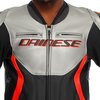 Dainese Racing 5 Leather Jacket (Silver Black Red Fluo)