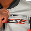 Dainese Racing 5 Leather Jacket (Silver Black Red Fluo)